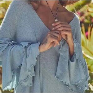 SALE! [Free People] Beach Seashore Bell Sleeve Mini NWT M